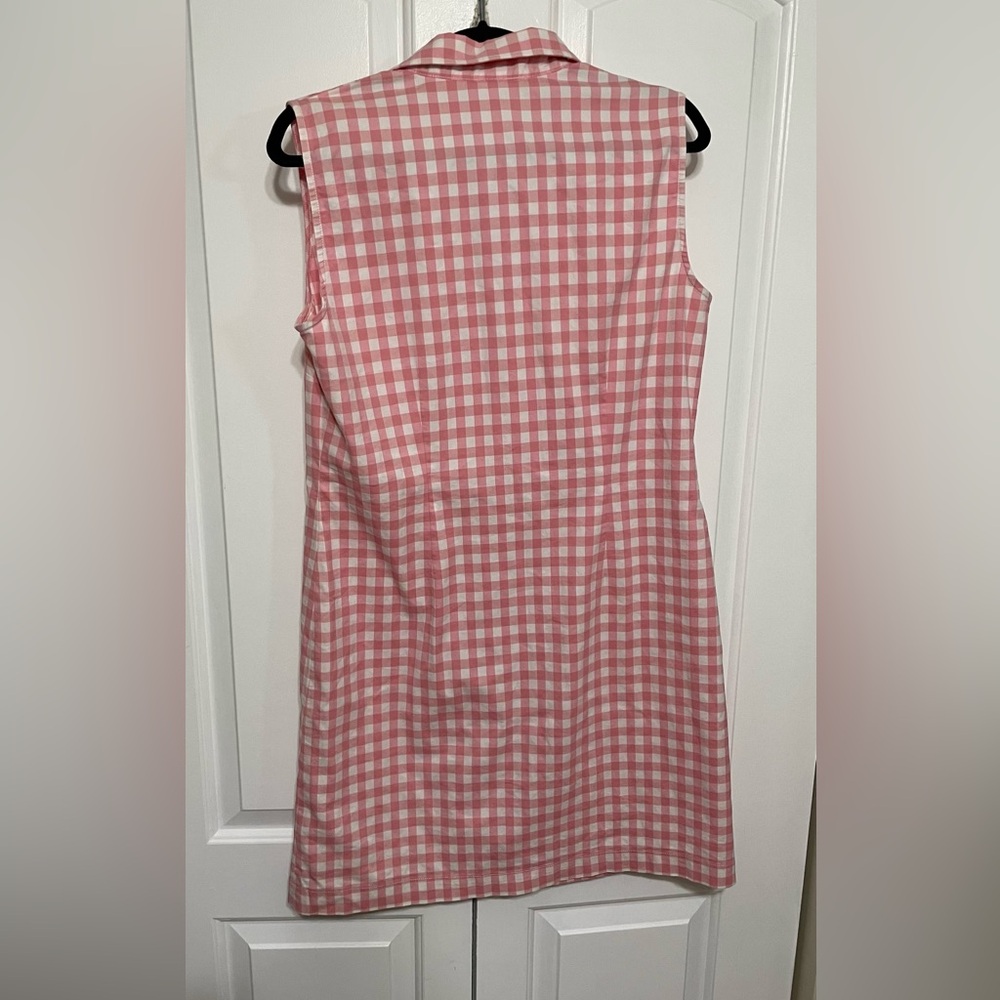 VINEYARD VINES by Shep & Ian Pink Gingham Mini Dress size 12 - Picture 2 of 4